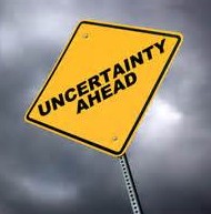 Uncertainty Ahead sign